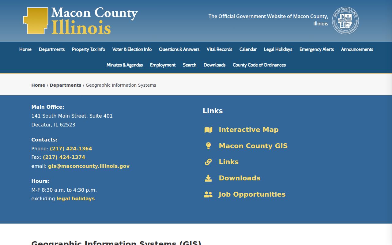 Decatur neighbors Macon County GIS map routes