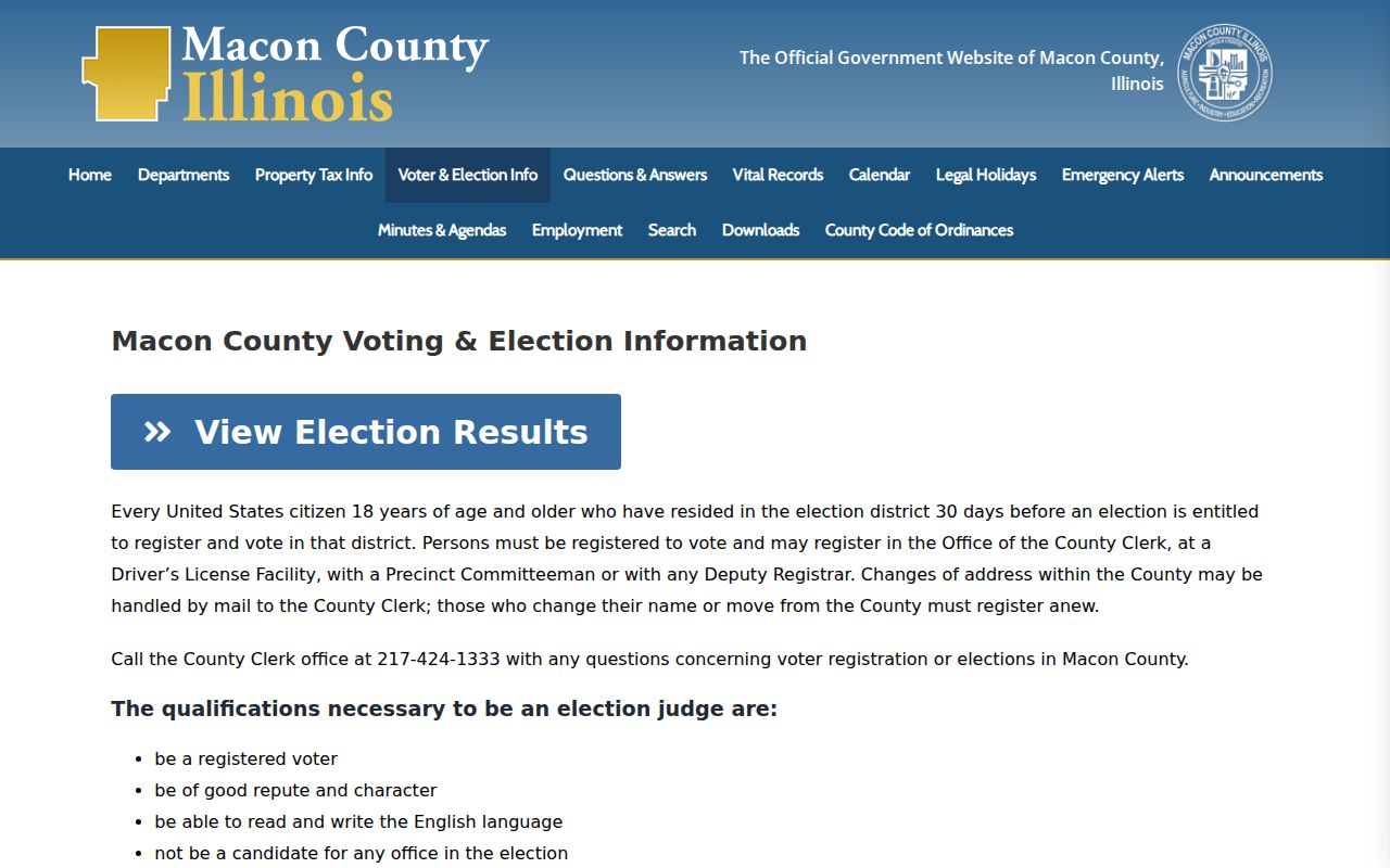 Decatur neighbors Macon County voter information routes