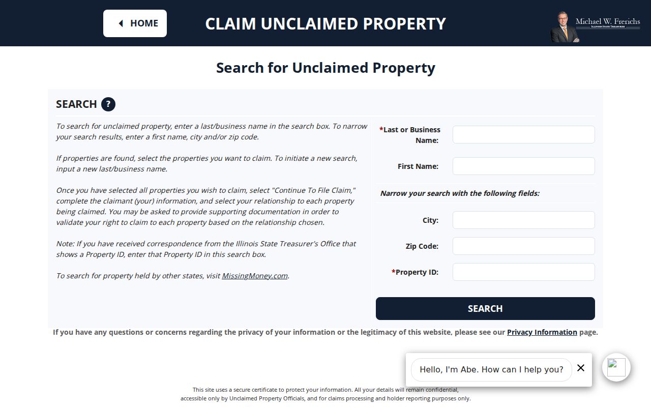 Decatur resident lookup Illinois unclaimed property search