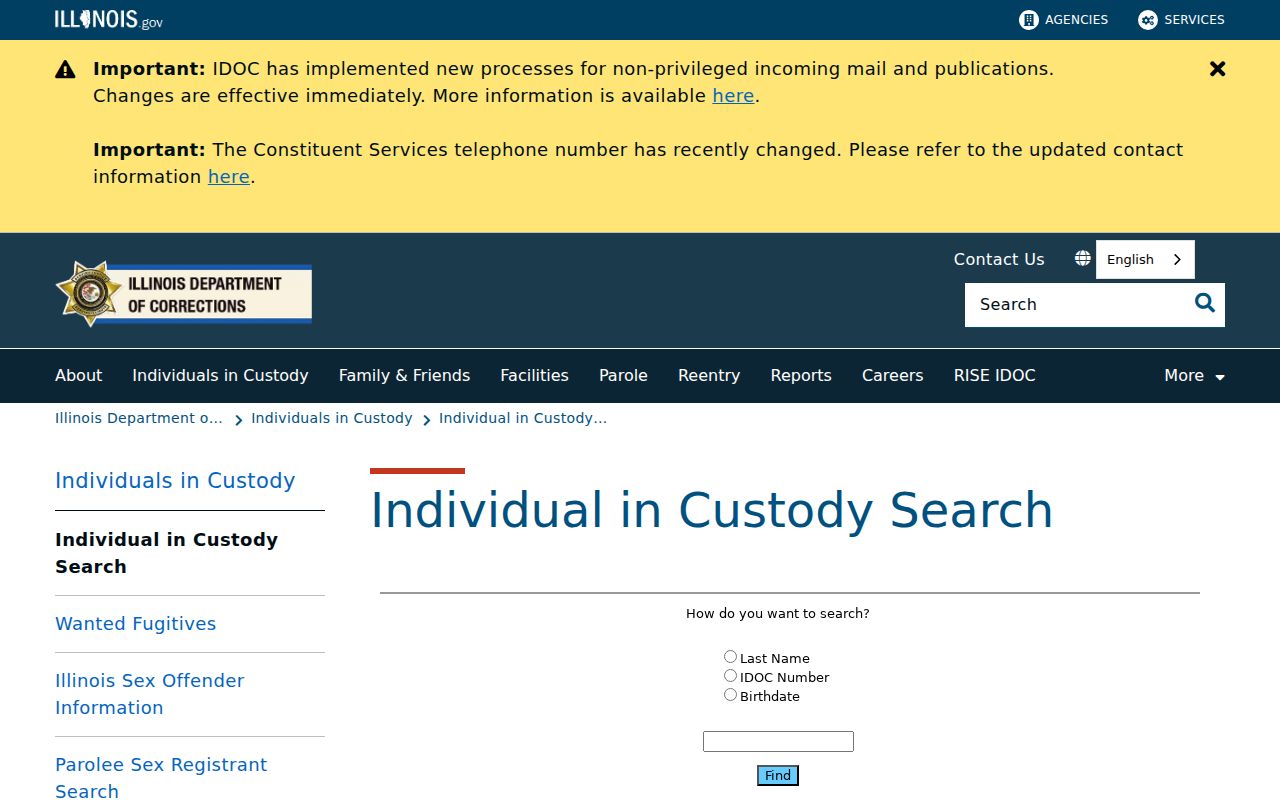 Decatur resident lookup Illinois corrections search