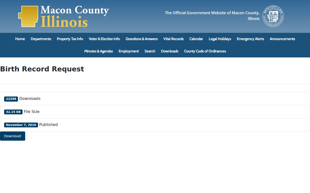 Decatur resident lookup Macon birth record request