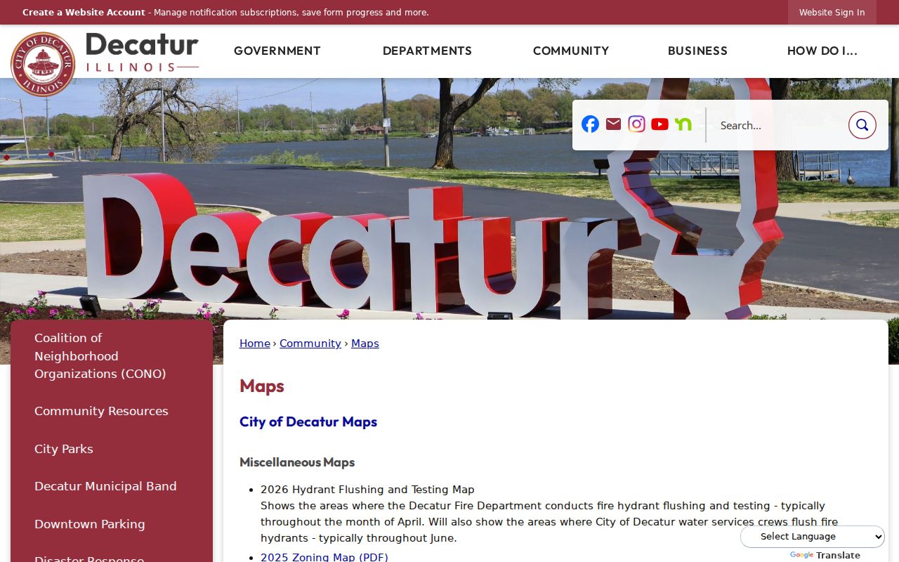 Decatur Digital Atlas entry point for ZIP and parcel map research